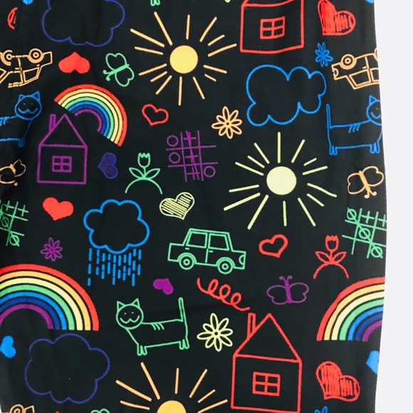 Kids scribbles teachers Leggings TC - Picture 3 of 3